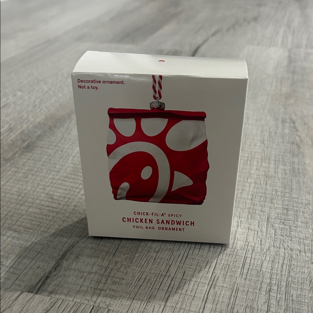 Limited Edition Chick-fil-a Spicy Chicken Sandwich Foil Bag Ornament